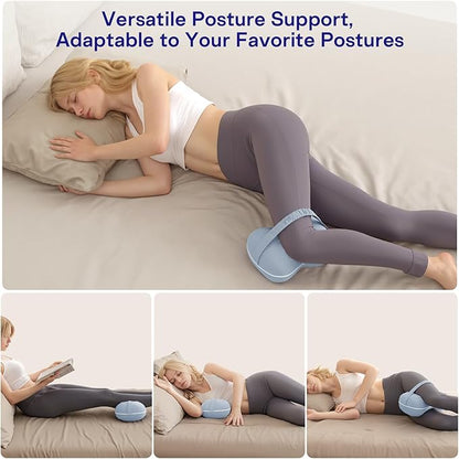 Leg & Knee Pillow for Side Sleepers - Smooth Spine Alignment Pillow - Memory Foam Knee Pillows for Back Hip Pain, Spine Aligning, Sciatica, Surgery Recovery, Pregnancy