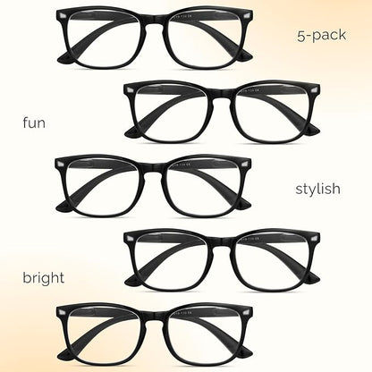 CCVOO Mix & Match Reading Glasses for Women - Lightweight, Comfortable Fit, Clear Vision - Blue Light Blocking