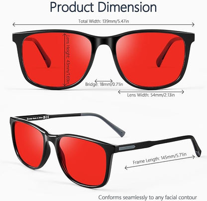 Sleep Blue Light Blocking Glasses for Men and Women, Computer Gaming Glasses Anti Eyestrain & UV Glare