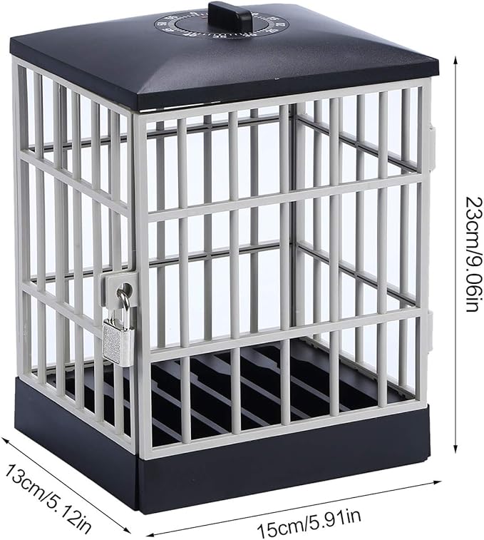 ruixin Mobile Phone Jail - Smart Phone With Timing, Cell Phone Jail, Phone Lock Box, Phone Jail, Timed Lock Box, Used In Classrooms, Homes, Meeting Rooms, Offices (15CMX13CMX23CM)