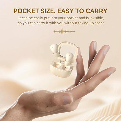 Invisible Mini Sleep Earbuds Ear Buds for Side Sleepers Sleeping, Small Ears Canals Women Wireless Bluetooth Low Profile Smallest Disgused Tiny Micro Discreet Hidden Earbuds Headphones for Work