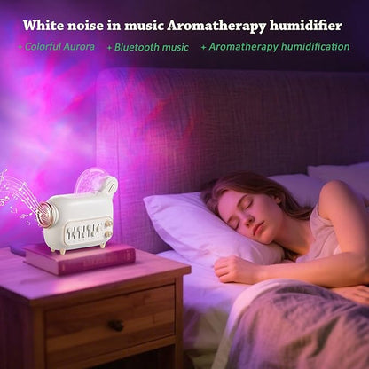 CLOZIA Essential Oil Diffuser for Home 120ml with Rotating Night Light & Sleep White Noise - Aromatherapy Diffuser Humidifier Auto-Off for Bedroom Yoga Room, Home Office Kids Relaxation