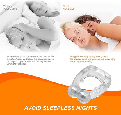 Mobi Lock Magnetic Nasal Clip (Pack of 12) - Silicone Nose Clip - A Simple Solution for Nasal Snorers - Reusable Snoring Device to Enjoy a Peaceful Night's Sleep