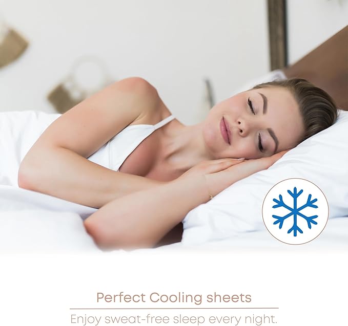 LINENWALAS Full Flat Sheet Only - Rayon Derived from Bamboo Silk Bed Sheet, Premium Breathable Cooling Sheet, Soft Top Sheet (Full, Rose Gold)