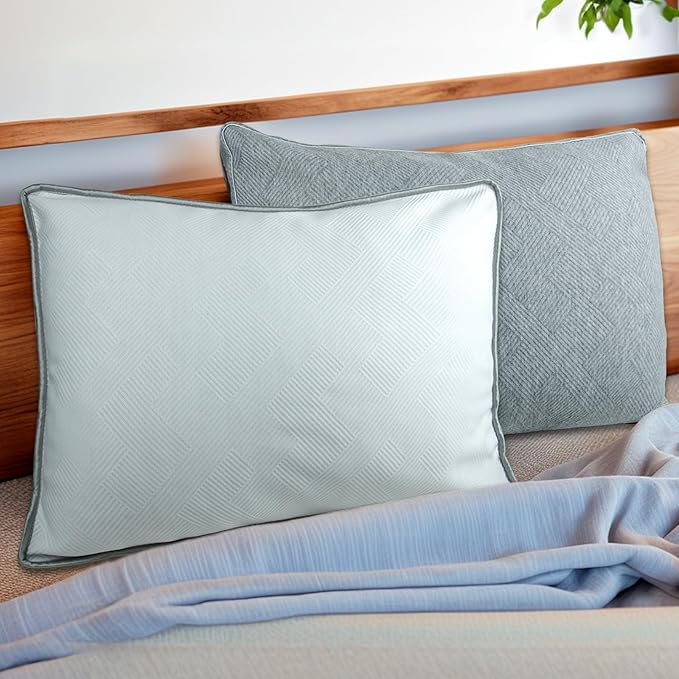 Pillows King Size Set of 2 - Shredded Memory Foam Cold Pillow That Stay Cold Adjustable Pillows for Sleeping Double-Sided Pillowcase