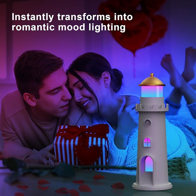 easuntec Moon Projection Night Light Color Changing, Rechargeable Dimmable Timer, RGB Night Light for Bedroom, Nursery, Kids, Adults, Moon Lighthouse Gifts for Girls Boys (RGB)
