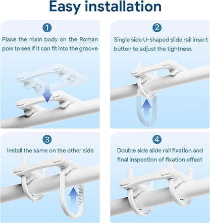 Smart Motorized Curtain Opener and Closer Roman Rod Mounting Accessories, Roman Rod Ring, Dedicated to the Installation of Liutangfly Electric Curtain Robot Used In the Roman Rod