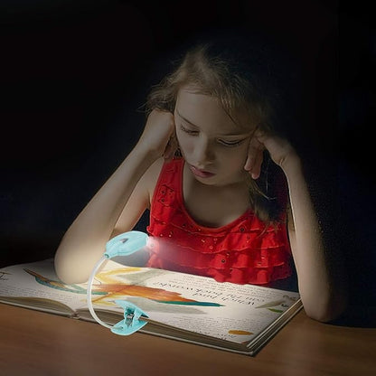 LUXSWAY Book Light for Reading at Night in Bed Kids Bookmark Bed Clip Book Lights for Kids Lamp Portable LED Reading Light with Flexible Cordless Reading Lamp for Travel