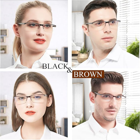 4 Packs Blue Light Blocking Reading Glasses 1.5 Men Women Computer Readers UV Protection Blocker Magnification 1.0 1.25 1.5 1.75 2.0 2.25 2.5 2.75 3.0 3.5 4.0