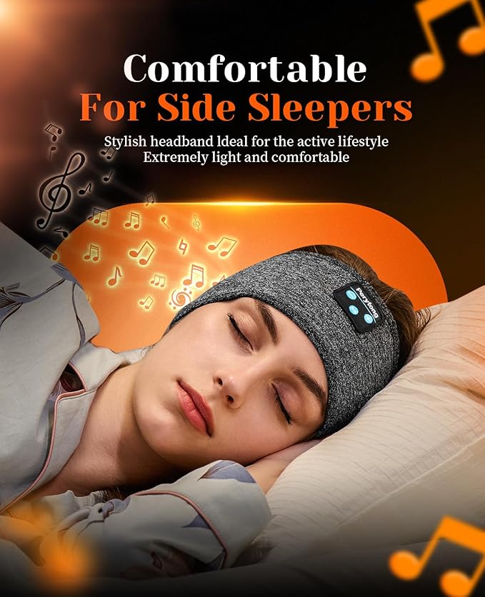 Perytong 2-Pack Sleeping Headphones Wireless Bluetooth, Headband Headphones with Ultra-Thin Speakers, Bluetooth Headband for Side Sleepers, Running, Workout, Insomniac, Travel, Meditation