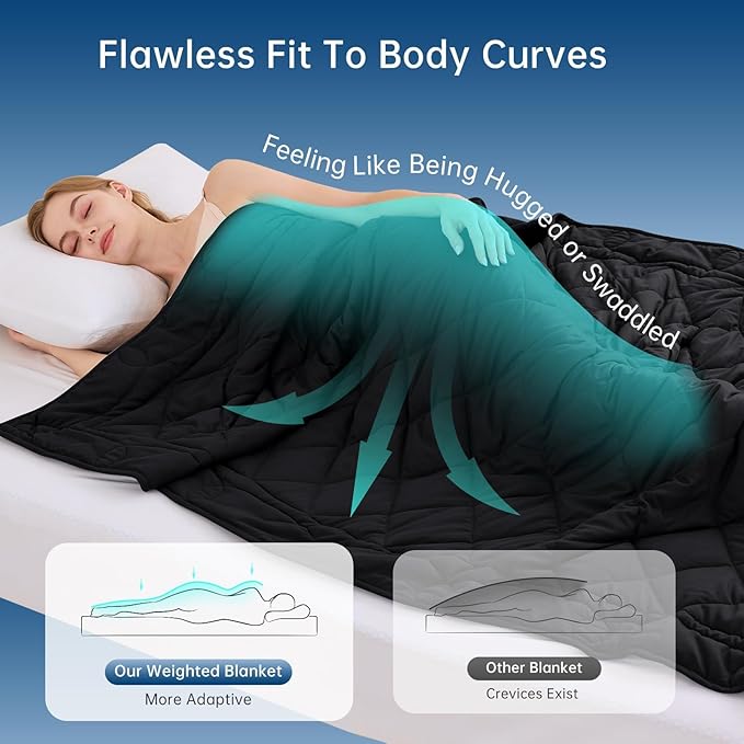 OMYSTYLE Sherpa Reversible Weighted Blanket, Cooling Heavy Blanket for Adults, Reversible Design with Plush Sherpa Fleece and Velvety Brushed, King Size(25lbs, 88''x104''), All Season Use, Black