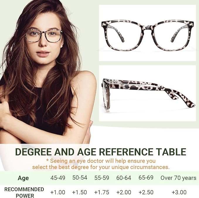 CCVOO Reading Glasses for Women/Men, Eyeglasses, Blue Light Readers for Women/Men, Computer Eye Glasses, Cheaters