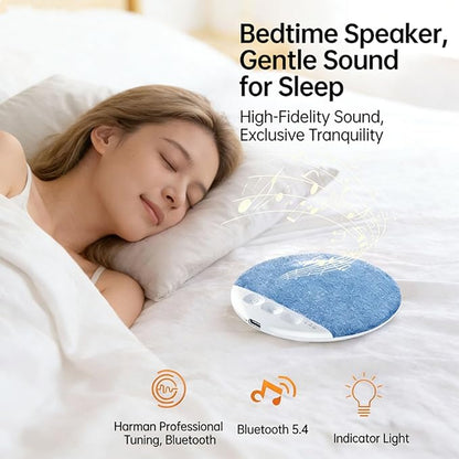 Ultra-Thin Bluetooth Pillow Speaker for Sleeping, Built-in White Noise to Support Sleep, Dual-Mode Bone Conduction & Speakers Audio, Features A Three-Dimensional Bass Effect (1Pcs)