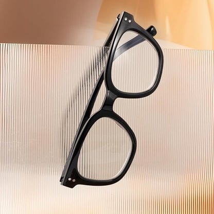 Reading Glasses for Men Women Blue Light Blocking with Spring Hinge, Blocking Readers Anti UV Ray Filter Eyeglasses, Square Computer Reader Glasses, Black, +3.5