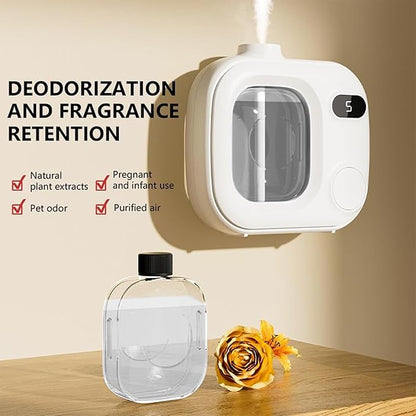Waterless Essential Oil Aromatherapy Diffuser Mini Led Smart Aroma 360 Small Difusor Cordless for Home Large Rooms Scent Bathroom Hotel Collection Office Car Fragrance Air Scent Humidifier