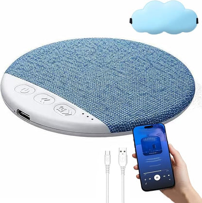 Bluetooth Pillow Speaker, Pillow Speaker for Sleeping – Ultra‑Thin Sleep Headphone Pillow Speaker with Bluetooth/Audio, Comfortable All‑Night Listening for Music, Meditation & Sleep Sounds (Blue)