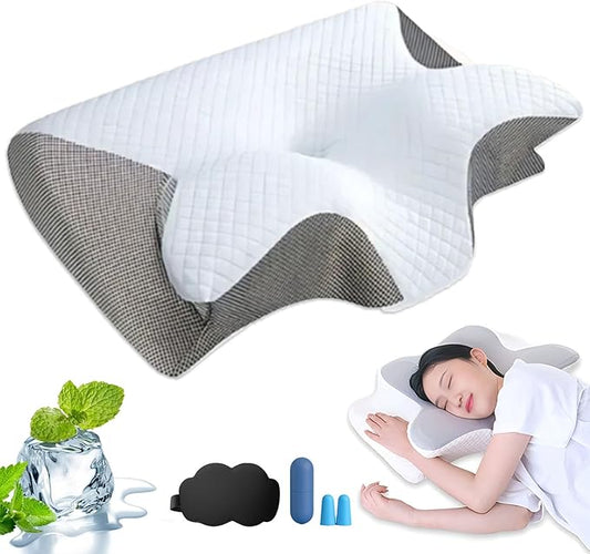 Pillow Hospitality Collection, Pillows - Premium Neck & Posture Support, Ergonomic Memory Foam Cervical Neck Pillow for Sleeping, for Back Stomach Side Sleeper (Gray)