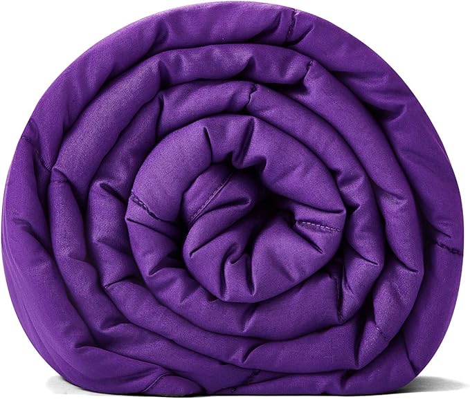 TONGDADA Kids Weighted Blanket | 40''x60'',5lbs | for Child Between 40-62 lbs | Premium Cotton Material with Glass Beads | Violet, 40''x60'' 5lb