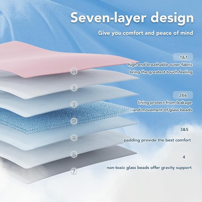 Topcee Weighted Blanket for Adults (20 lbs, 60" x 80") Queen Size Soft Cooling Heavy Blanket Sleeping, Apply to 190-210 lbs Body, Thick Breathable Blanket with Glass Bead, Easy Care