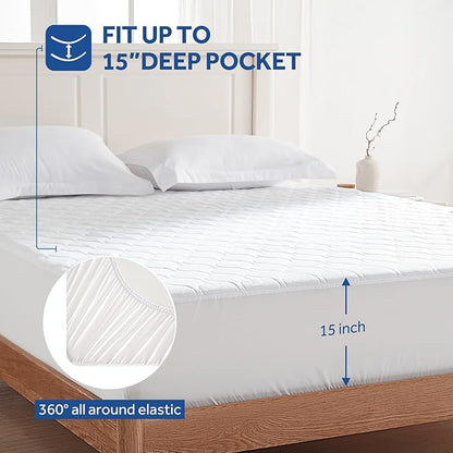 Sealy Heated Mattress Pad Full Size, Luxury Quilted Electric Bed Warmer with 10 Heat Settings & Auto Off 1-12 Hours | Fit Up to 15" Deep Pocket | ETL Certified | Machine Washable