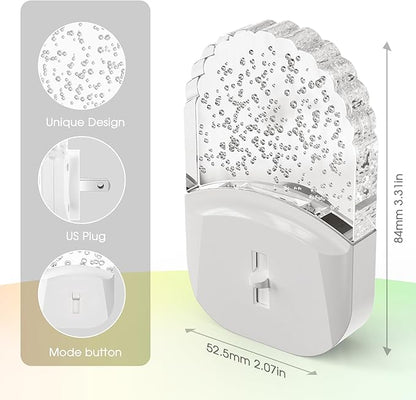 DORESshop Led Night Lights Plug into Wall, 4 Packs Amber Dimmable Dusk to Dawn Night Light for Bedroom, Kids Room, Bathroom