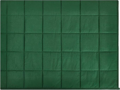 TONGDADA California King Size Weighted Blanket | 90''x108'',40lbs | Perfect for Couples,Designed for Heavy Weight Enthusiasts | Premium Cotton Material with Glass Beads | Dark Green