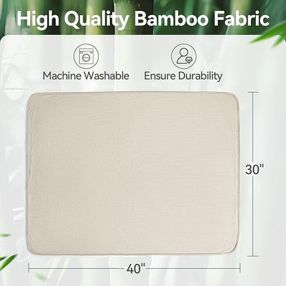 Ultra-Soft Rayon Made from Bamboo Baby Blanket - 30x40 Inches Double-Layer Swaddle Blanket, Breathable & Hypoallergenic, Lightweight Nursing Cover, Stroller Blanket for Infants & Toddlers
