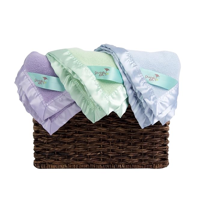 Bamboo Rayon Soft Light Green Toddler Security Blanket - Lime Green Baby Blanket with Satin Edging - Perfect for Naps, Car Carrier, Stroller Rides and Travel - 34 x 47 inches - Newborn Baby Blankie