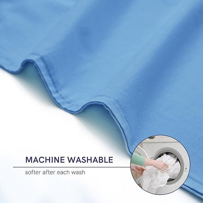 YnM Cotton Duvet Cover for Weighted Blankets (Monaco Blue, 60''x80'')