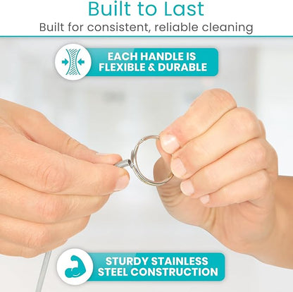 Vive CPAP Tube Cleaning Brush - Stainless Steel Cleaner for Mask and Pipe - Wire Bristle Solution - for 7 Foot Hose and 22 mm Diameter - Portable, Flexible and to Easily Clean Standard Tubing Kit
