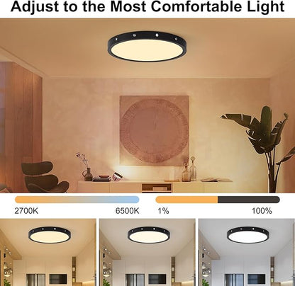 Smart Ceiling Light, RGB LED Ceiling Light Fixture, DIY Colors, Compatible with Alexa,ambiance Lighting for Bedroom