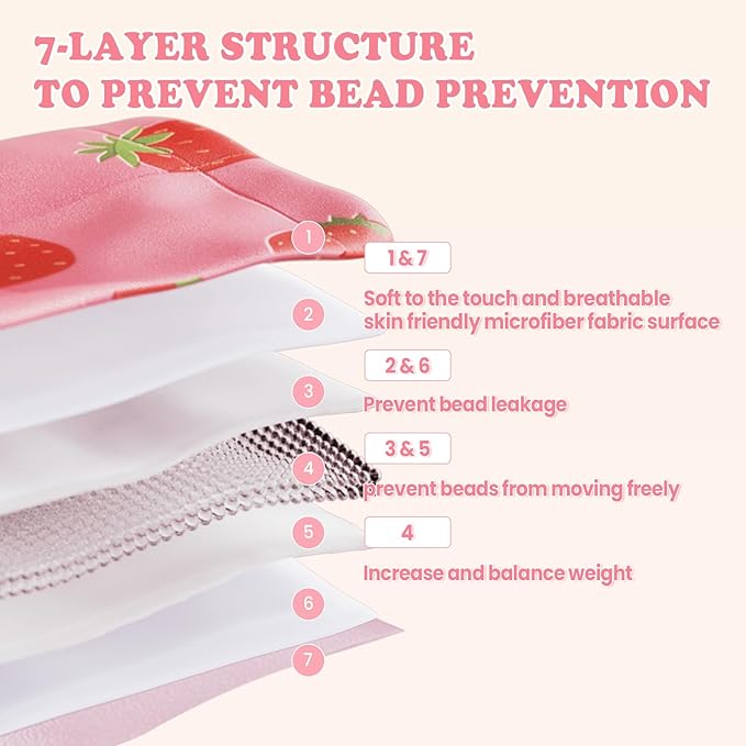 HOSUKKO Weighted Blanket - 2 lbs Pink Strawberry Heavy Blanket - Small Size Breathable Blanket(36 * 48 inches, 2 lbs)
