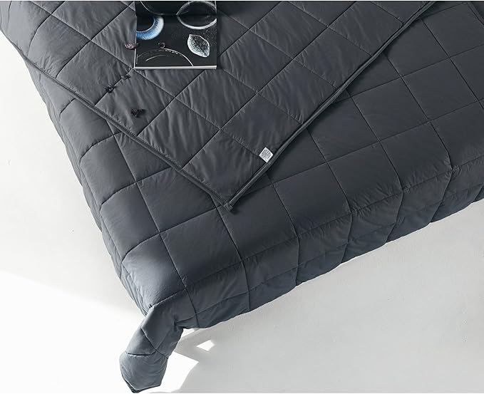 RelaxBlanket Premium Cotton Adult Weighted Heavy Blanket | 60''x80'',17lb | Enjoy Natural Deep Sleep | Dark Grey