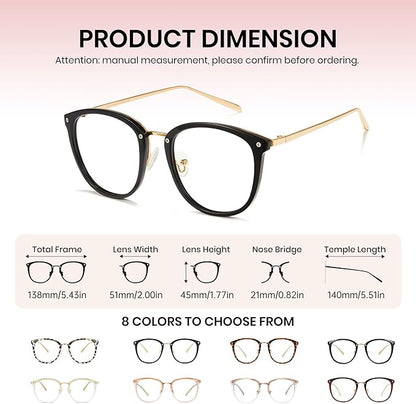 Cyxus Blue Light Glasses for Woman, Fashion Computer Glasses on Office Reduce Eye Strain Anti Migraine for Working Reading