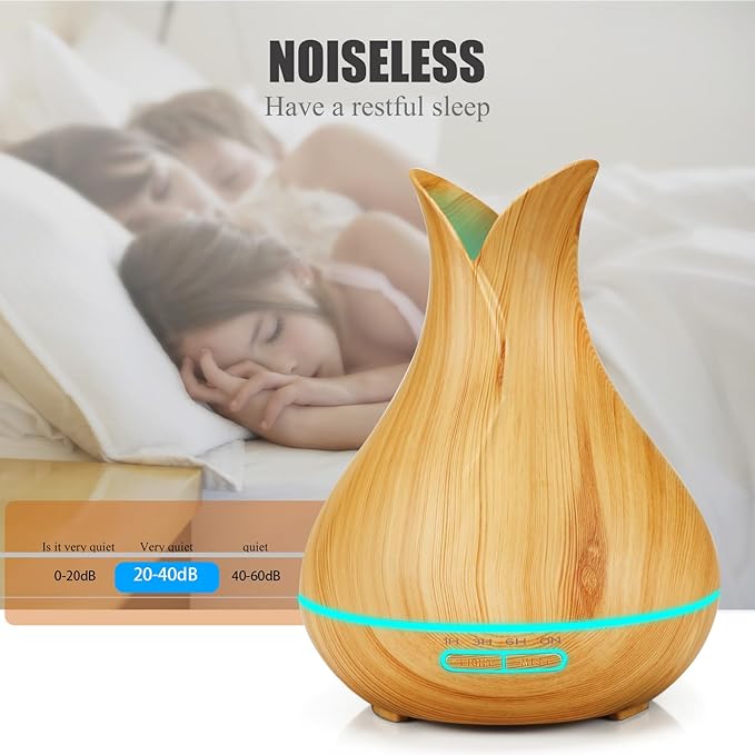 Smart WiFi Essential Oil Diffuser App Control Air Humidifier (Light Wood EU)
