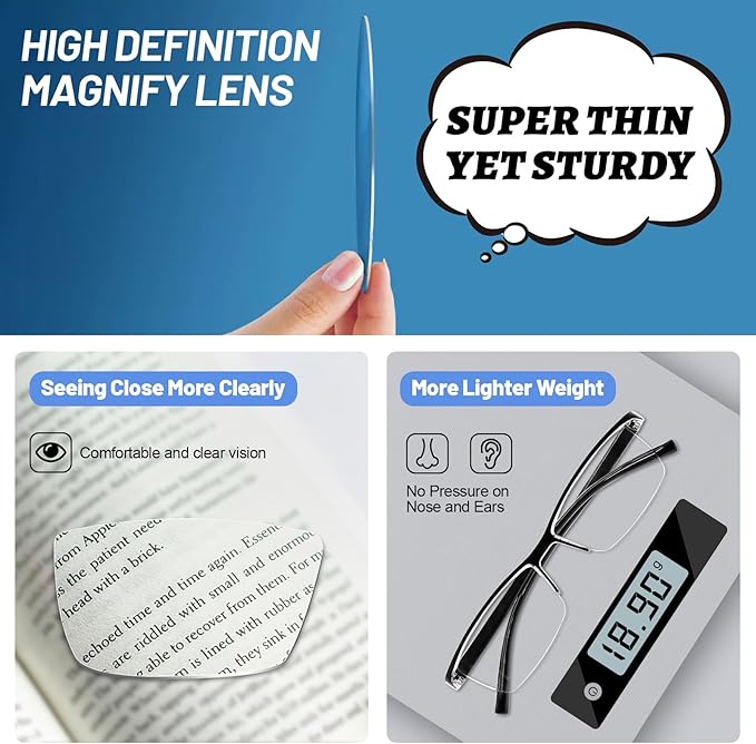 4 Packs Blue Light Blocking Reading Glasses for Women Lightweight Red Readers 1.0 1.5 2.0 2.5 3.0 3.5 4.0 (1.50)