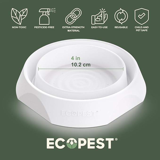 Bed Bug Interceptors – 8 Pack | Bed Bug Blocker (Pro) Interceptor Traps (White) | Insect Trap, Monitor, and Detector for Bed Legs