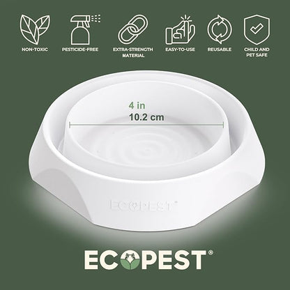 Bed Bug Interceptors – 4 Pack | Bed Bug Blocker (Pro) Interceptor Traps (White) | Insect Trap, Monitor, and Detector for Bed Legs