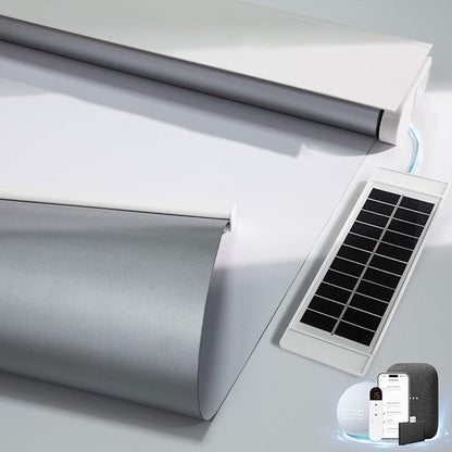 Motorized Blinds with Remote, Thermal Insulation, Blackout Cordless Electric Smart Shades, Alexa Compatible, White-26 x72