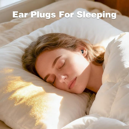 Earplugs Sleep Earbuds Snoring Solution Ear Plugs for Sleeping Noise Cancelling Reduction Concert Tapones para Dormir Sin Ruido Reusable Motorcycle Custom Molded Headphones for Side Sleepers