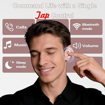 2026 Sleep Earbuds Bluetooth 6.0 in Ear, Mini Sleep Headphones with Sleep Monitor and APP, Small Earplugs for Side Sleepers, 48H Playtime Sleep Earphones with Sleep Mode, Personal Alarm, Rose Gold