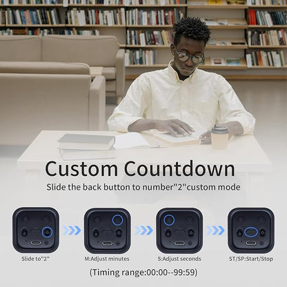 Productivity Timer Flip Gravity Sensor Cube Timer Countdown & Countup,Mute & Vibrate & Sound，5/10/30/60min & Custom Timing, Perfect for ADHD,Work,Learning,Kitchen Cooking (1Black)