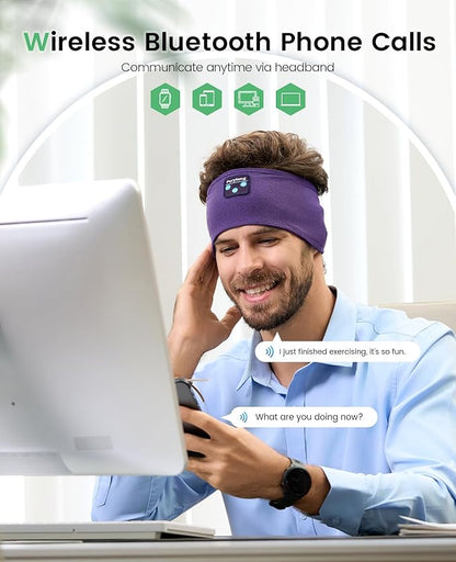 Perytong Sleep Headphones Sleeping Bluetooth Headband, Soft Headphone Band with Ultra-Thin Speakers Perfect for Side Sleepers, Running, Workout, Jogging, Yoga, Insomnia Cool Gadgets