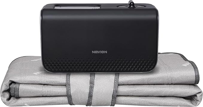 EQM 582, Queen – EMF-Free Water Heated Mattress Pad Warmer – Dual Temperature Control – WiFi Enabled & Eco-Friendly – Helps Soothe & Relieve Stress, Muscle Soreness, & Tension