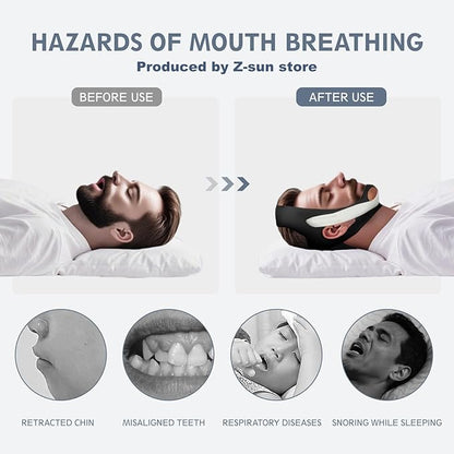 Anti Snoring Chin Strap for Sleeping Adjustable(2 Pack), Effective Anti Snoring Device Breathable and Reusable, High Elasticity Traceless Comfortable Snore Stopper for Adult