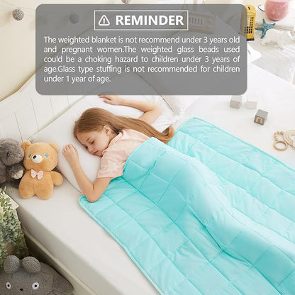 L'AGRATY Weighted Blanket - 36"x48" 5lbs Microfiber Material with Glass Beads Small Blanket for All-Season Summer Fall Winter Soft Thick