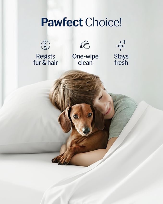 REST® Evercool®+ Starter Sheet Set, Queen, White, Breathable Bed Sheets for Hot Sleeper and Night Sweats, with Pillowcases, with Ionic+ Self-Cleaning Silver Yarn for Sensitive Skin, 3PCS No Flat Sheet