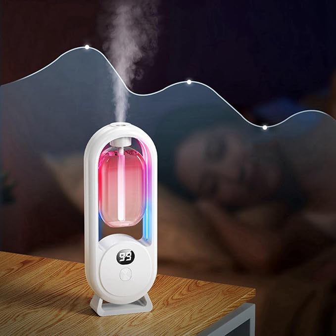 2X Wall Mounted Essential Oil Diffuser Rechargeable Timed Aromatherapy Humidifier Digital Display Air Freshener