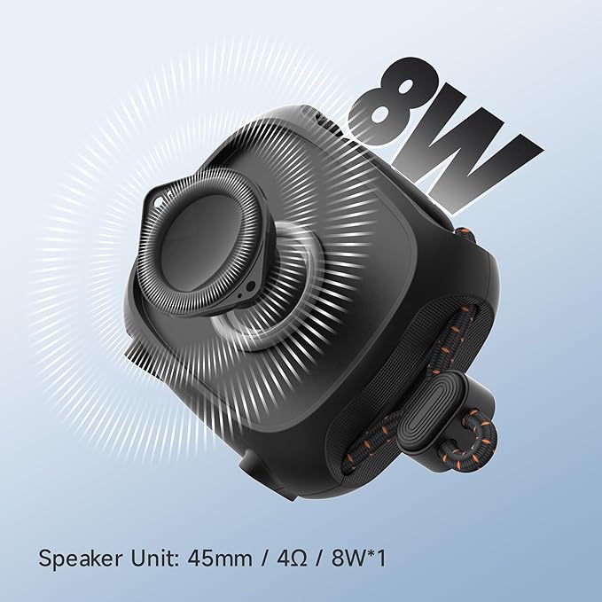 Bike Speakers,IPX7 Waterproof Portable Speaker Bluetooth Wireless with 11H Playtime,TWS Pairing,Built-in Strap for Ebike,Fishing,Shower,Camping,Travel Gift