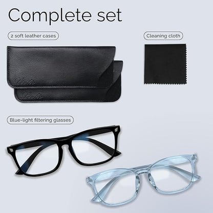 livho High Tech Blue Light Glasses - Advanced Blue Light Blocking Computer Glasses - Screen Fatigue & UV Protection